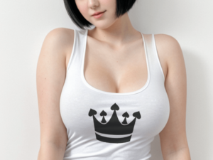 Queen of Spades Subtle Spade Crown Tank Top
