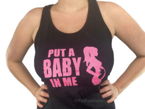 Put a Baby In Me Silhouette Tank Top Model