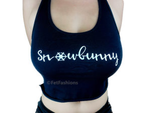 Snowbunny Flake Crop Top Model
