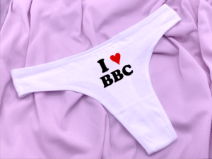 I Heart BBC Red Heart Thong White Main