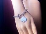 Spade Charm Toggle Bracelet Model
