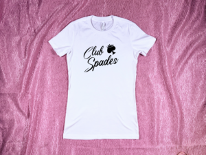 Club Spades Ladies Tee White