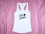 Club Spades Tank Top White