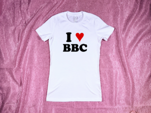 I Heart BBC Ladies Tee White