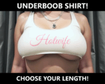Hotwife Cursive Glitter Custom Length Crop Top