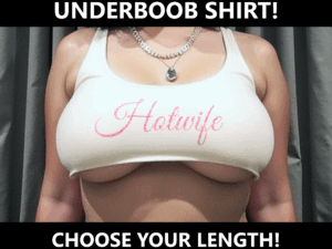 Hotwife Cursive Glitter Custom Length Crop Top