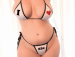I Heart BBC Black Border White Bikini Model Front QOS.dotcom WM Zoomed