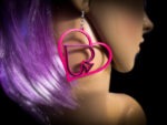 Heart and Spade Hoop Earrings Model