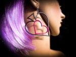 Spade and Heart Hoop Earrings Model